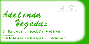 adelinda hegedus business card